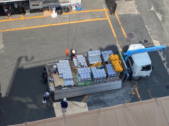 名古屋市港区　某工場の防水工事の様子